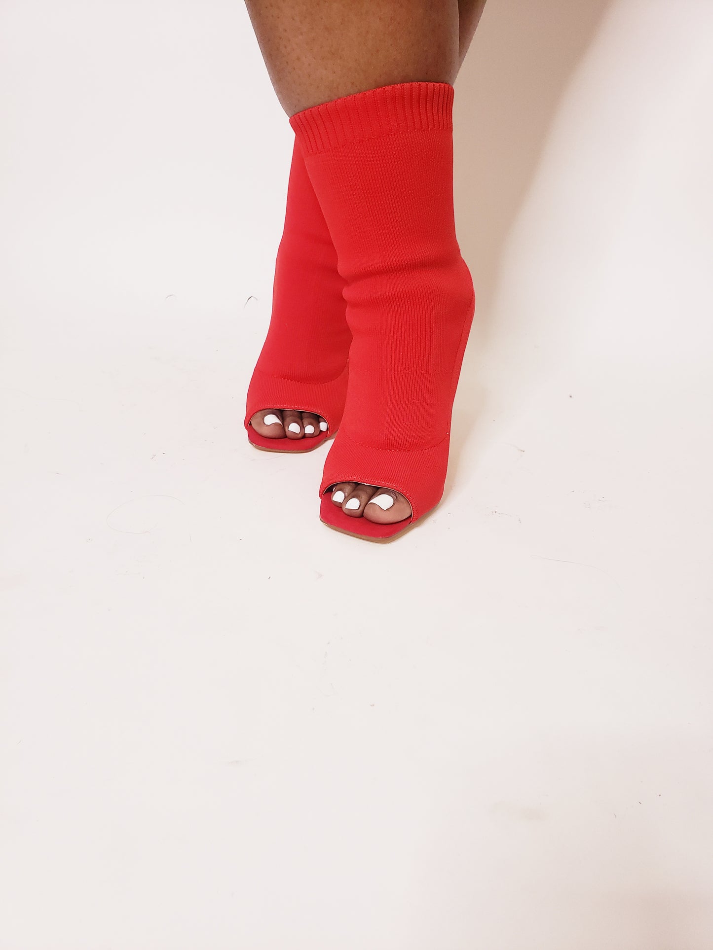Red Stocking Bootie